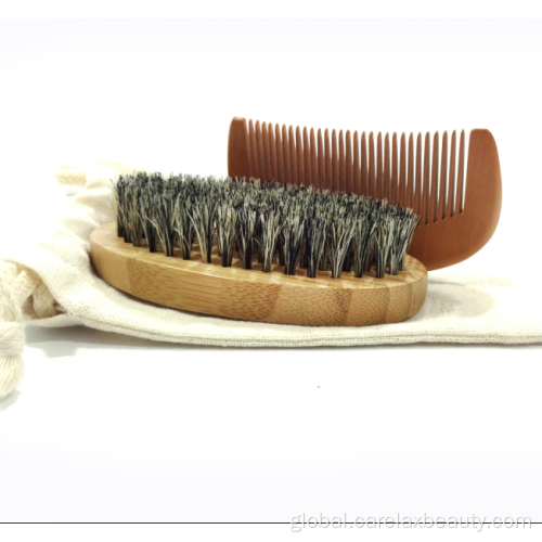 Soft Beard Brush for Men Wholesale beard brush and comb set Manufactory